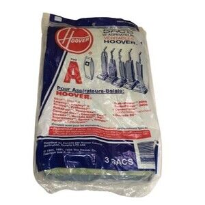 Hoover Type A Filter Vacuum Bags Fits Upright Cleaners New 3 Sacs pk Genuine